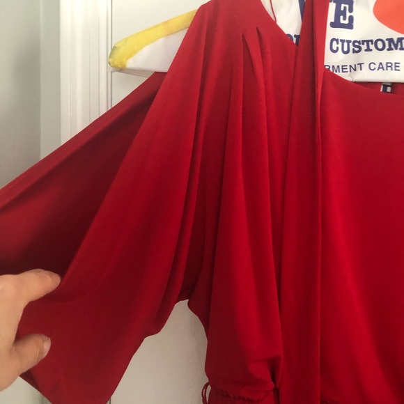 Red Open Sleeve Dress 💃🏼 size 6 - Picture 2 of 6